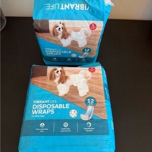 Vibrant Life Disposable Wraps for Male Dogs Small